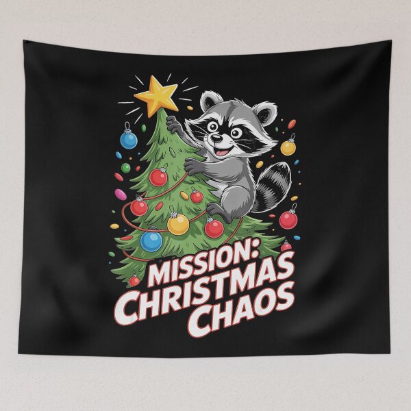 Item preview, Funny Raccoon Christmas Trash Panda Xmas  designed and sold by WayTBeenkenArt.
