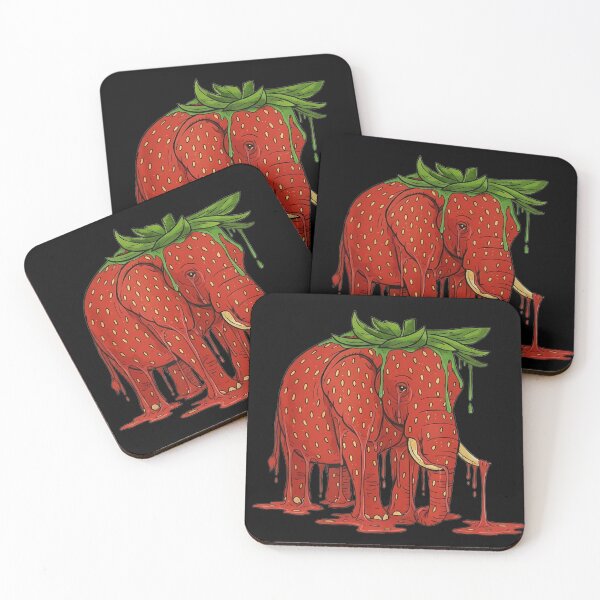 Item preview, Strawberry Elephant Melting T-Shirt Design designed and sold by LarryMBrown.