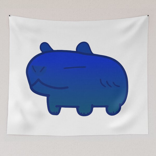 Item preview, Dark Blue Sapphire Shiny Capybara designed and sold by MiscibilityArt.