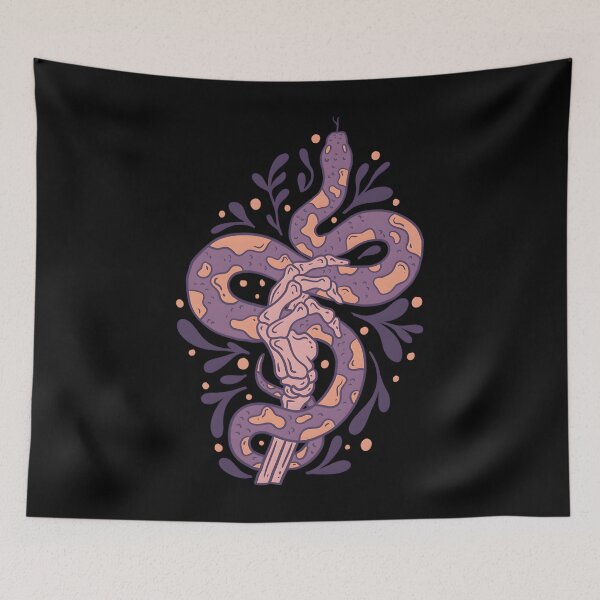 Item preview, Pastel Goth Snake And Skeleton Hand designed and sold by bobghjnxsiw77.