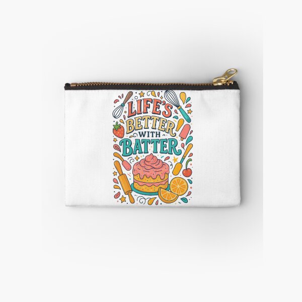 Item preview, Life’s Better with Batter Funny Baking Quote Colorful Kitchen Design designed and sold by inkoutninja.