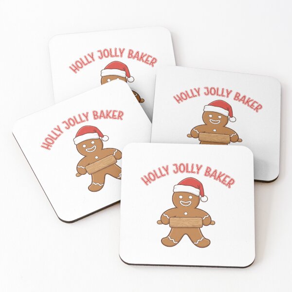 Item preview, Holly Jolly Baker Gingerbread Man Cartoon Christmas Baking designed and sold by chattsuede.