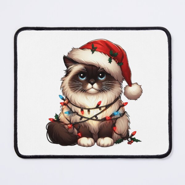 Item preview, Birman cat Christmas designed and sold by doodIllustrate.