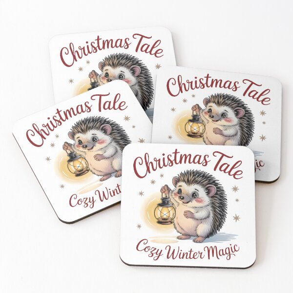 Item preview, Christmas Tale Hedgehog – Cozy Winter Magic in Snowy Forest designed and sold by SoftyDesigns.