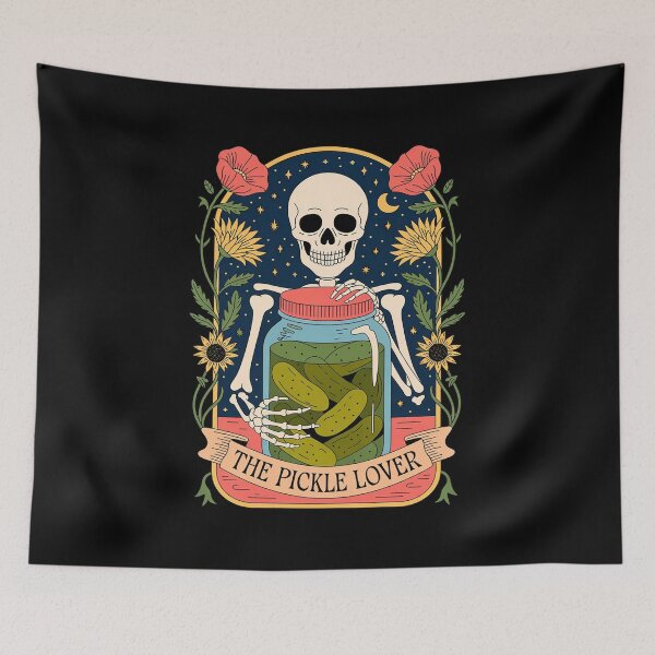 Item preview, The Pickle Lover Tarot Card Skeleton Pickle designed and sold by FndPardaL.