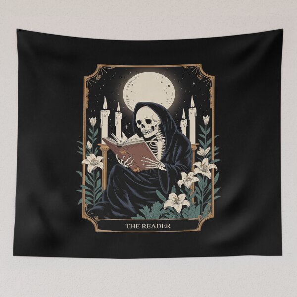 Item preview, The Reader Skeleton Tarot Card designed and sold by FndPardaL.