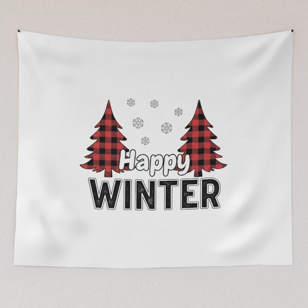 Item preview, Happy Winter Buffalo Plaid Rustic Cheer designed and sold by chattsuede.