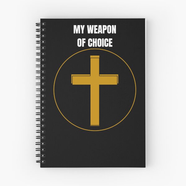 Item preview, My Weapon of Choice Cross (White Text Version) designed and sold by AdamIntrovert.