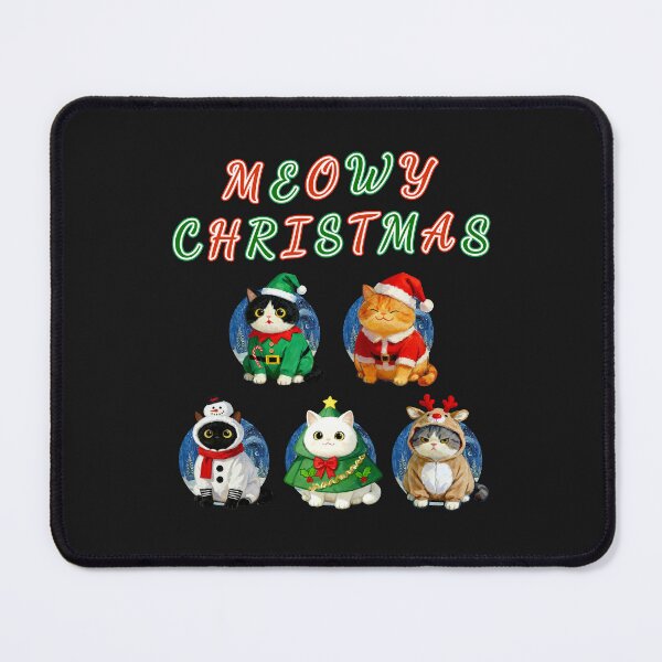 Item preview, Meowy Christmas Party - 5 Cute Cats in Holiday Costumes (Sticker Pack) designed and sold by Meow Gogh Painter Studio.