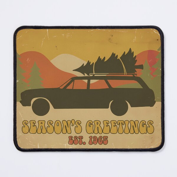 Item preview, Vintage Christmas Car – Holiday Tree Road Trip designed and sold by FratddArtworks.