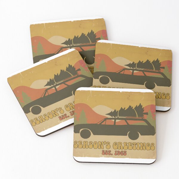 Item preview, Vintage Christmas Car – Holiday Tree Road Trip designed and sold by FratddArtworks.
