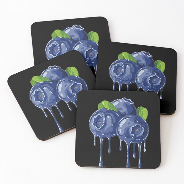 Item preview, Dripping Blueberries Aesthetic Fruit Art designed and sold by TinaMDedrick.