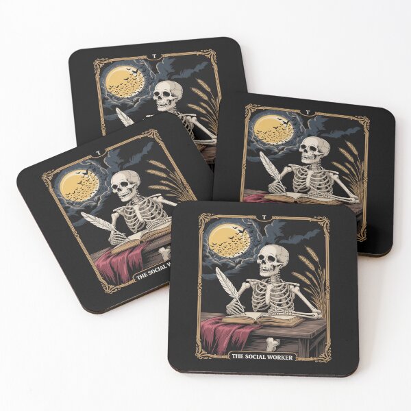 Item preview, The Social Worker Skeleton Tarot Card School Counselor Psych designed and sold by JaskconLIfe23.