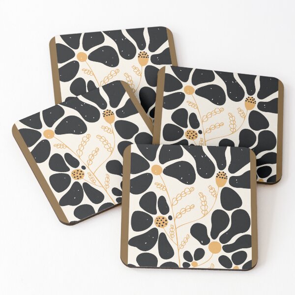 Item preview, Retro Distressed Danish Mod Abstract Amoeba Floral designed and sold by RetroMaggie.