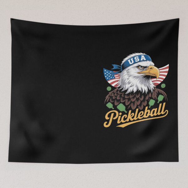Item preview, Eagle Mullet Pickleball Lovers 4th Of July USA American Flag designed and sold by Hofersofer.