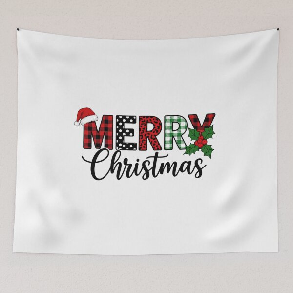 Item preview, Merry Christmas Buffalo Plaid Leopard Print Holiday designed and sold by chattsuede.