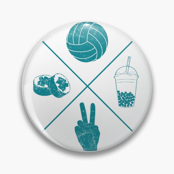 Item preview, Peace Sushi Volleyball Bubble Tea (blue) designed and sold by Little Town Atelier.