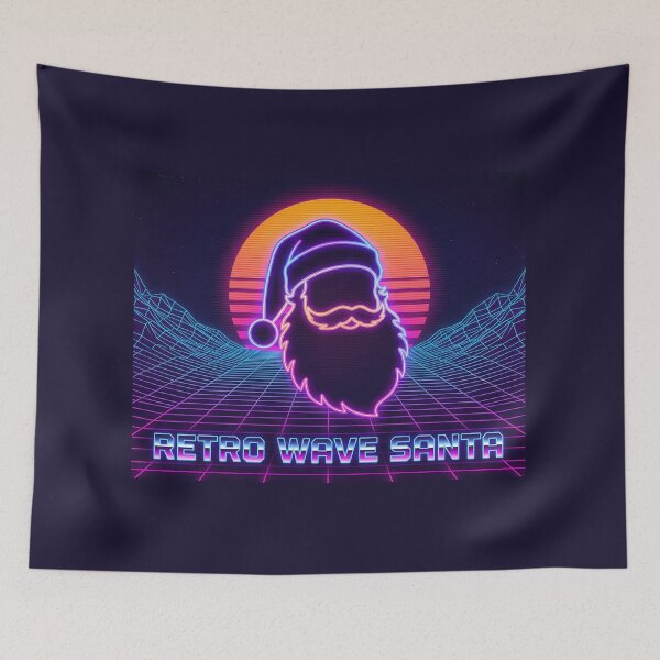 Item preview, Retro Wave Santa – Neon Christmas Synthwave designed and sold by FratddArtworks.