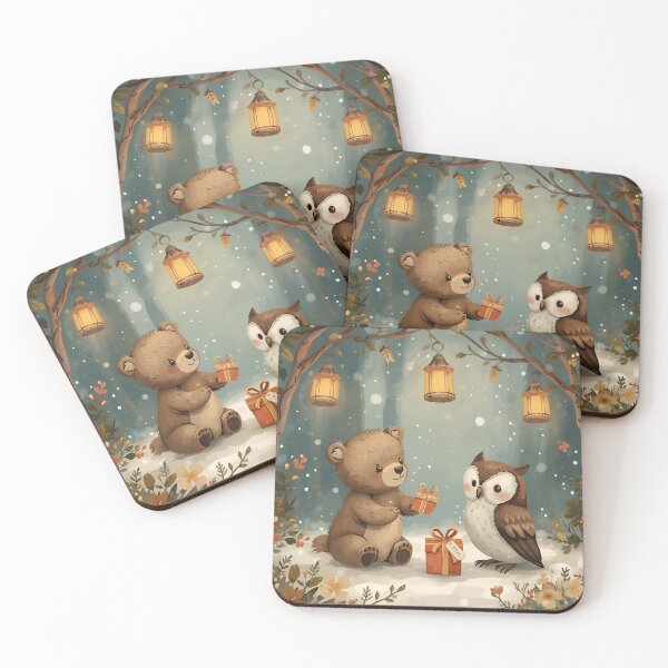 Item preview, Whimsical Bear and Owl New Year 2026 Gift Exchange designed and sold by WildlifeWhimsy.