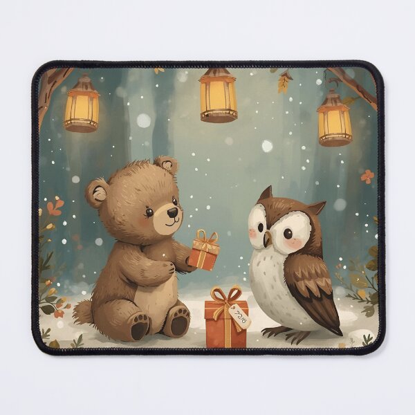 Item preview, Whimsical Bear and Owl New Year 2026 Gift Exchange designed and sold by WildlifeWhimsy.