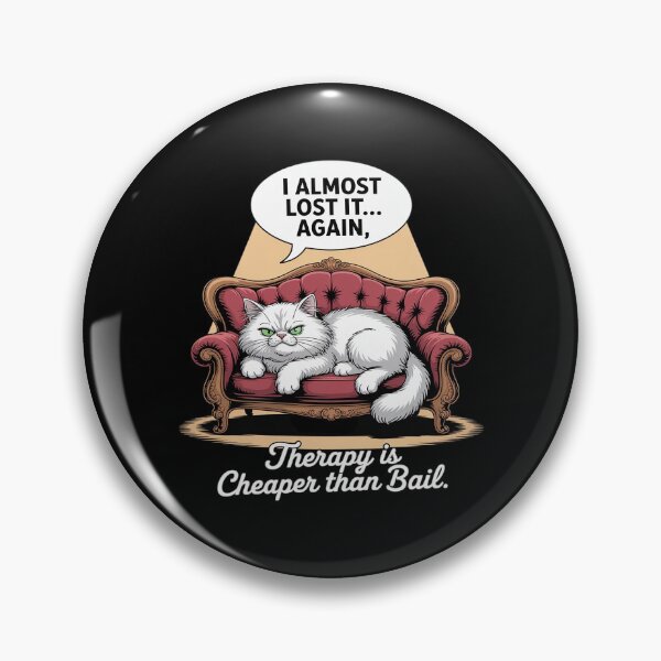 Item preview, Therapy Cheaper Than Bail Cat Sarcastic designed and sold by JaskconLIfe23.