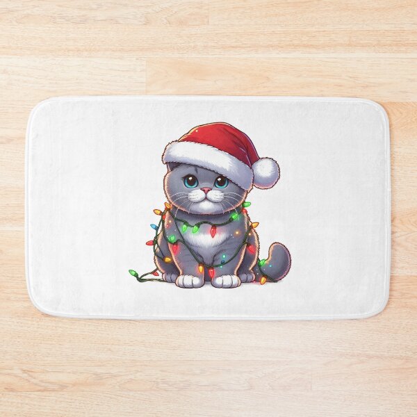 Item preview, British Shorthair cat Christmas designed and sold by doodIllustrate.