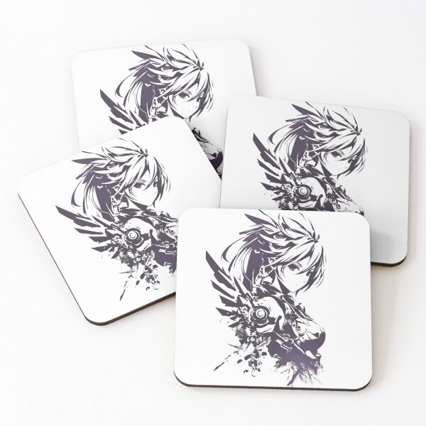 Item preview, Cyber Angel Warrior – Ink Splash Anime Silhouette Art designed and sold by Dyan4.