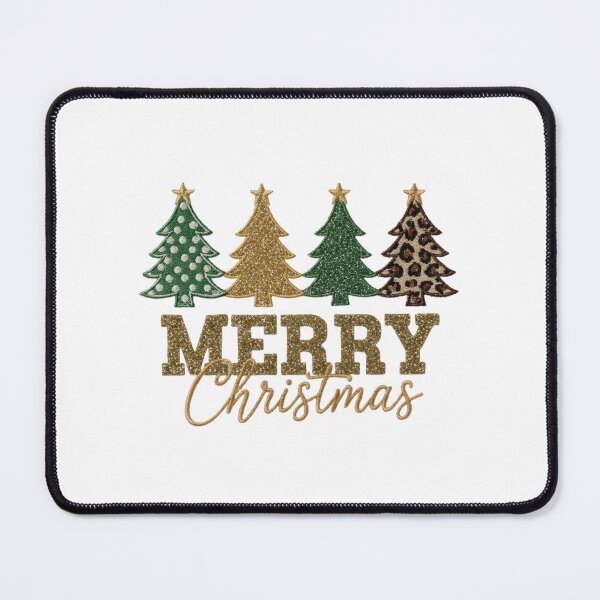Item preview, Glitter Leopard Print Merry Christmas Trees Holiday Celebration designed and sold by chattsuede.