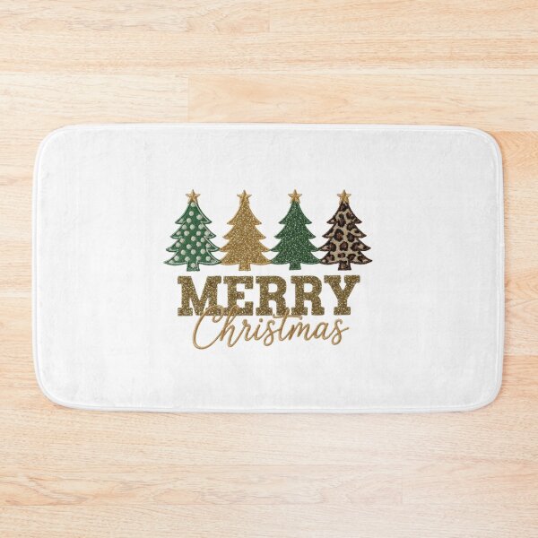 Item preview, Glitter Leopard Print Merry Christmas Trees Holiday Celebration designed and sold by chattsuede.