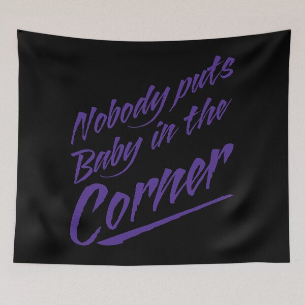 Item preview, Funny Nobody Puts Baby in the Corner Movie Quote Dancing Dancer Purple Text designed and sold by MathWare MathClips.