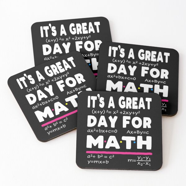 Item preview, Funny Cute It's a Great Day For Math Teacher White Text designed and sold by MathWare MathClips.