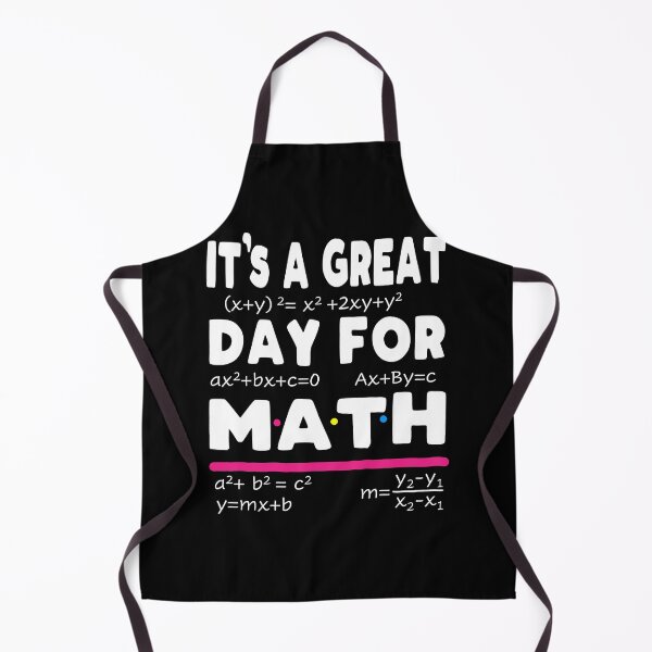 Item preview, Funny Cute It's a Great Day For Math Teacher White Text designed and sold by MathWare MathClips.