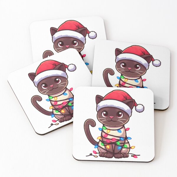 Item preview, Burmese cat Christmas designed and sold by doodIllustrate.