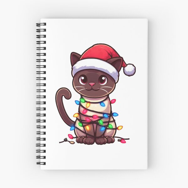 Item preview, Burmese cat Christmas designed and sold by doodIllustrate.