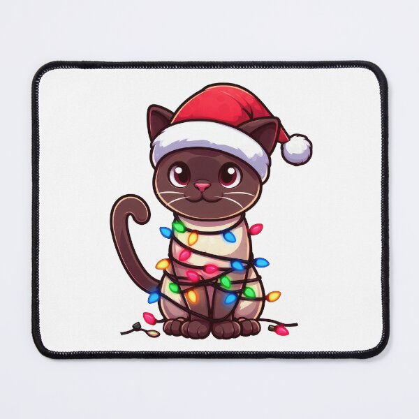Item preview, Burmese cat Christmas designed and sold by doodIllustrate.