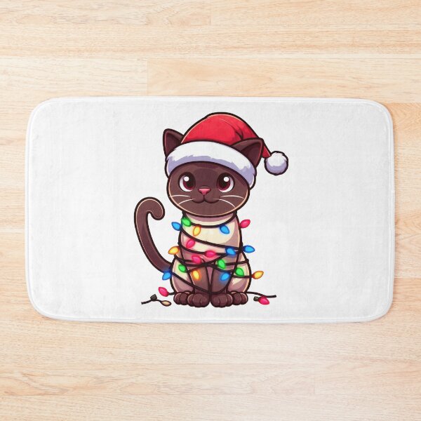 Item preview, Burmese cat Christmas designed and sold by doodIllustrate.