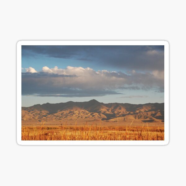 Nevada Mountain Range Cast in Shadow Sticker