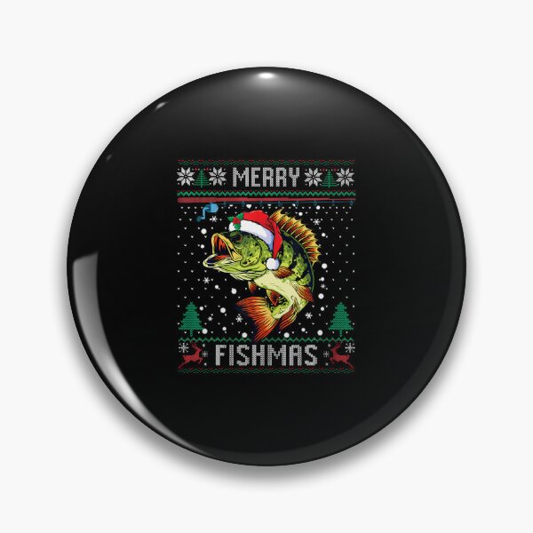 Item preview, Merry Fishmas Bass Fish Fishing Christmas Ugly 	 Xmas designed and sold by JenniferJanice.