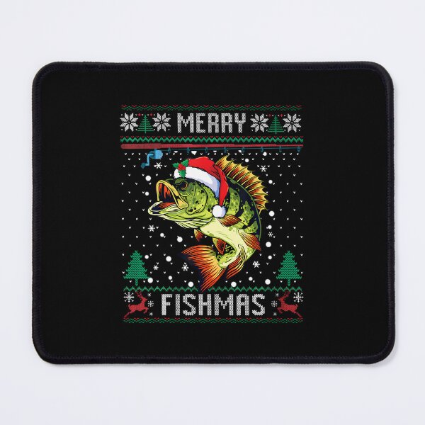 Item preview, Merry Fishmas Bass Fish Fishing Christmas Ugly Xmas designed and sold by JenniferJanice.