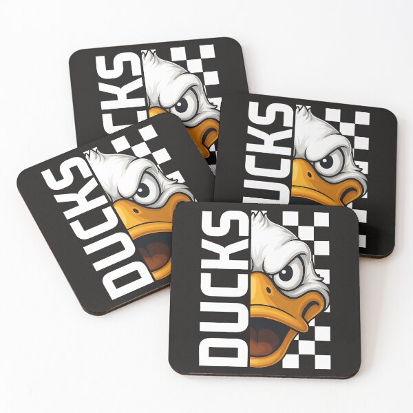 Item preview, Fierce Duck Mascot With Checkerboard Background Illustration designed and sold by ArmyAbodo.