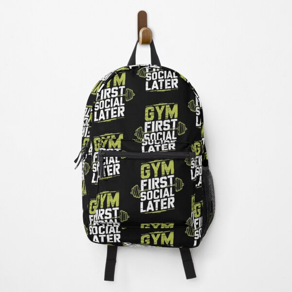 Item preview, Gym First Social Later Bodybuilder Weightlifting Workout designed and sold by BarbaraLillie.