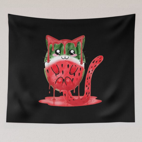 Item preview, Melting Watermelon Cat Kawaii T-Shirt designed and sold by TinaMDedrick.