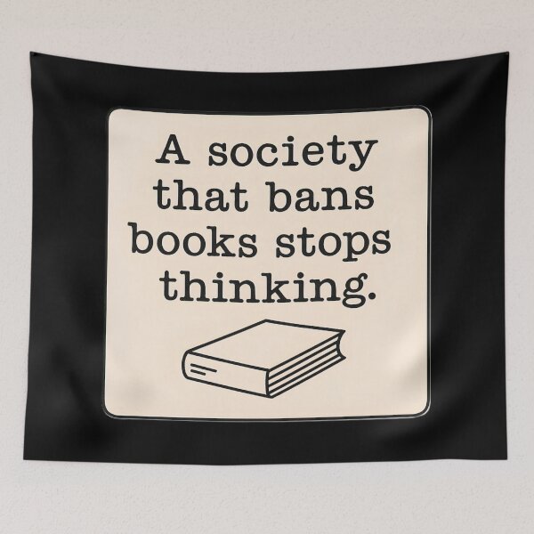 Item preview, Anti Censorship Book Ban Statement Minimalist Art Prints designed and sold by PinUpPizzazz.
