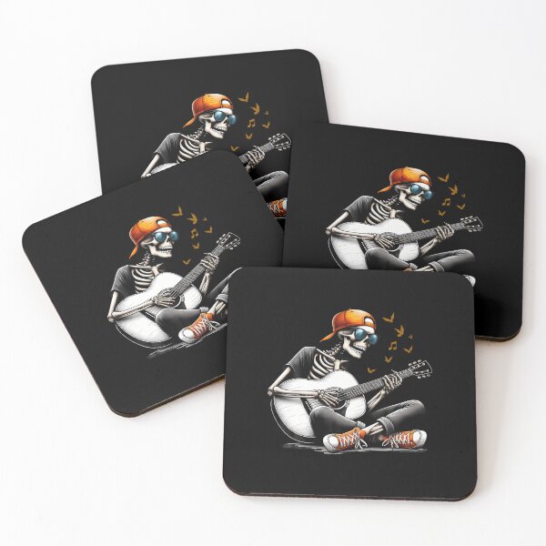 Item preview, Cool Skeleton Playing Guitar  Music Lover Design designed and sold by ElizabethVivan.