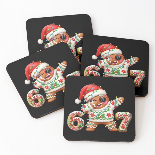 Item preview, Dabbing Gingerbread Man Wearing Ugly Sweater and Santa Hat 67 Design designed and sold by RuperDelois.