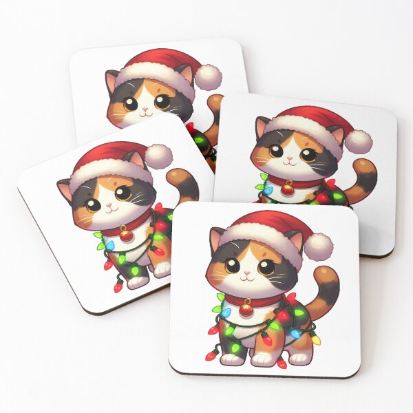 Item preview, Calico cat Christmas designed and sold by doodIllustrate.
