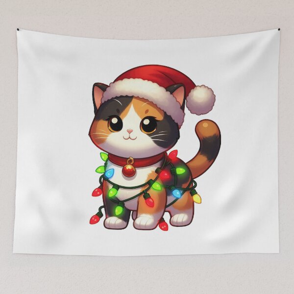 Item preview, Calico cat Christmas designed and sold by doodIllustrate.