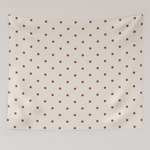 Item preview, Classic Wine Burgundy Red and Cream Ecru Polka Dot Pattern – Retro Minimalist Style  designed and sold by DaisyHouse.