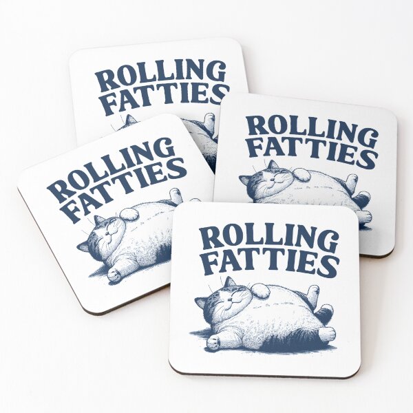 Artikelvorschau, Rolling Fatties Katzenmaskottchen – Einfache Umrisse entworfen und verkauft von hieuha091XRg.