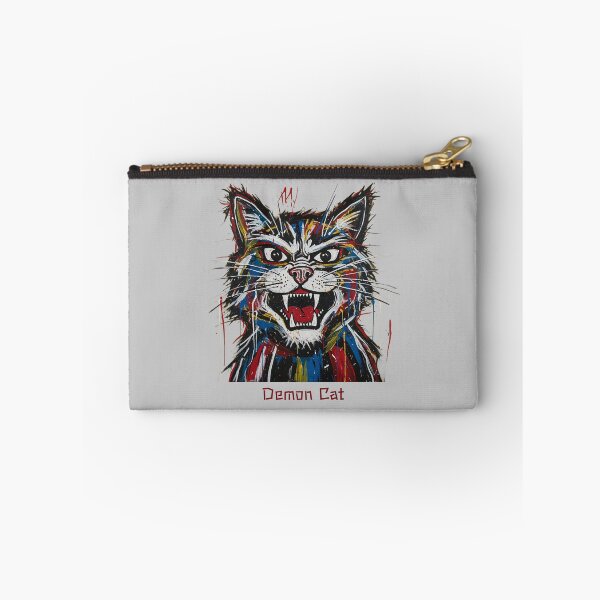 Item preview, Furious Abstract Expressionist Demon Cat Portrait designed and sold by KiwiRider.